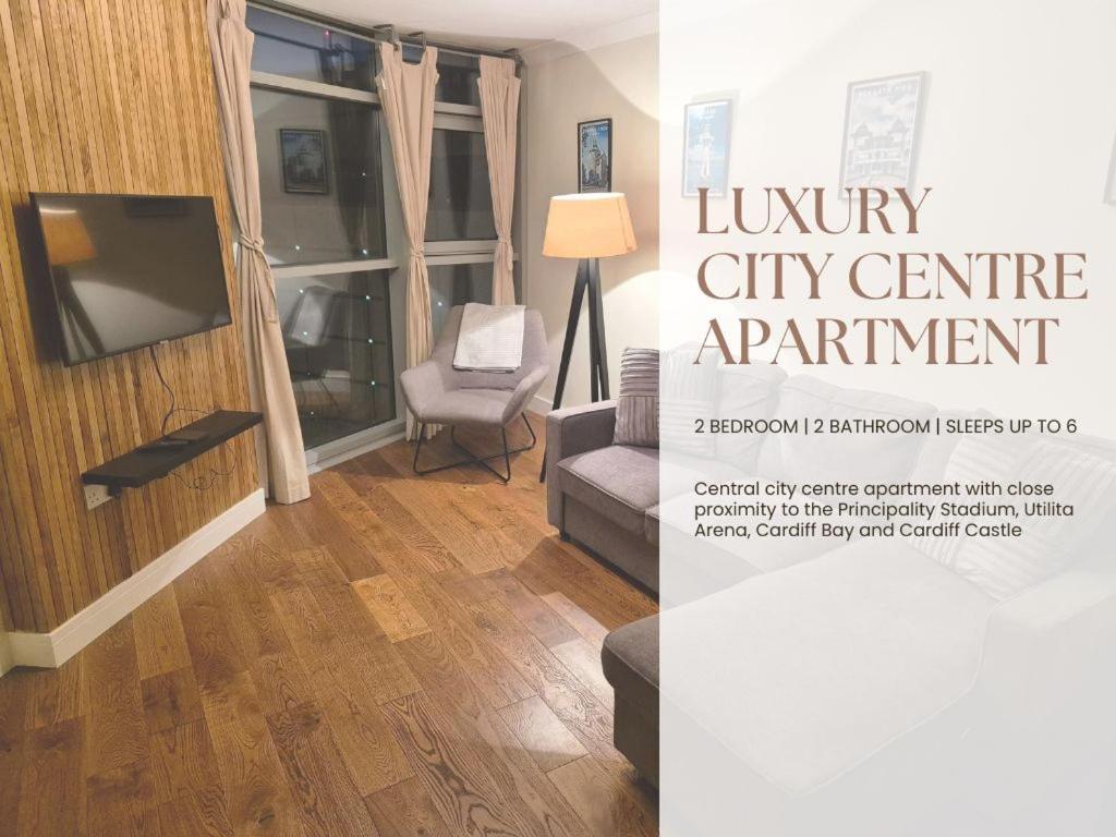 Ultra-Luxury City Centre 2 Bed Apartment, With Free Parking Cardiff Zewnętrze zdjęcie